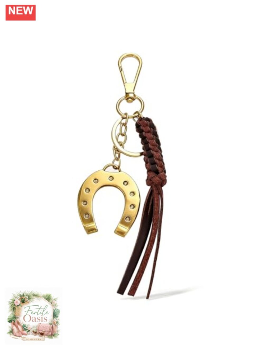 Western Horseshoe Keychain Cowboy Hat Cow Charm Boho Purse Key Ring Gift for